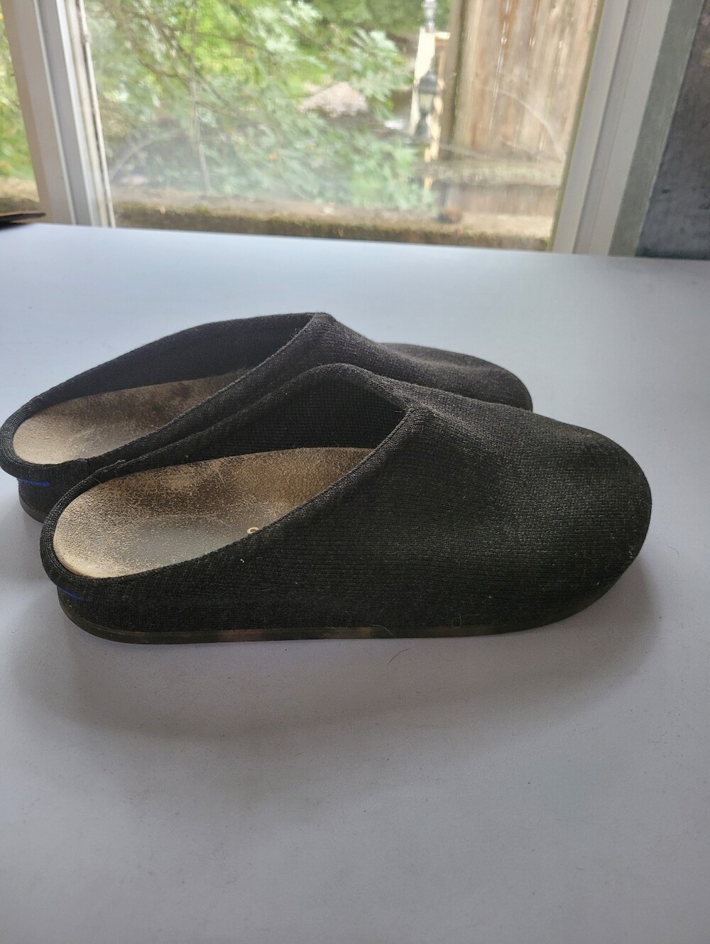 Rothy's 10 The Casual Clog Soft Black Dark Gray Slip-On Merino Wool - Picture 8 of 9